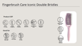 OLIVIA GARDEN Finger Brush Double Bristles kefa na vlasy masážna 6-radová stredná dvojité plastové piny 