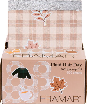 FRAMAR Plaid Hair Day alu-fólia so špeciálnym povrchom 500 listov šírka 13 cm x dĺžka 28 cm