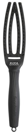 OLIVIA GARDEN Finger Brush Black kefa na vlasy masážna 4-radová malá