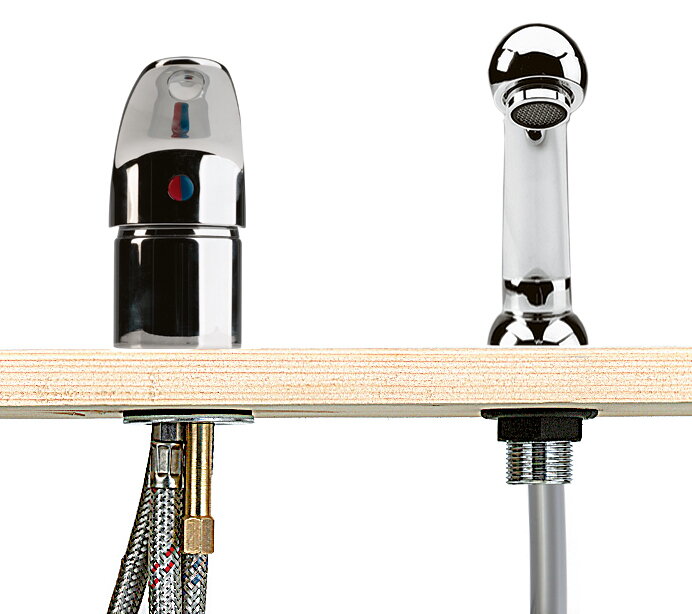 SIBEL kompletná batéria pre umývacie boxy chrómovaná  (pre profesionálnu montáž)