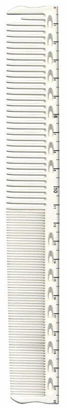 Y.S. PARK G45 strihací hrebeň s pravítkom biely - 220 mm