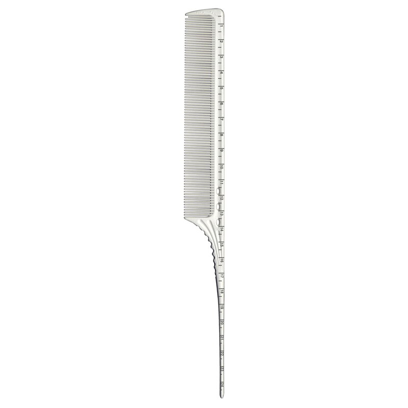 Y.S. PARK G06 tupírovací hrebeň s pravítkom biely extra dlhý - 250 mm