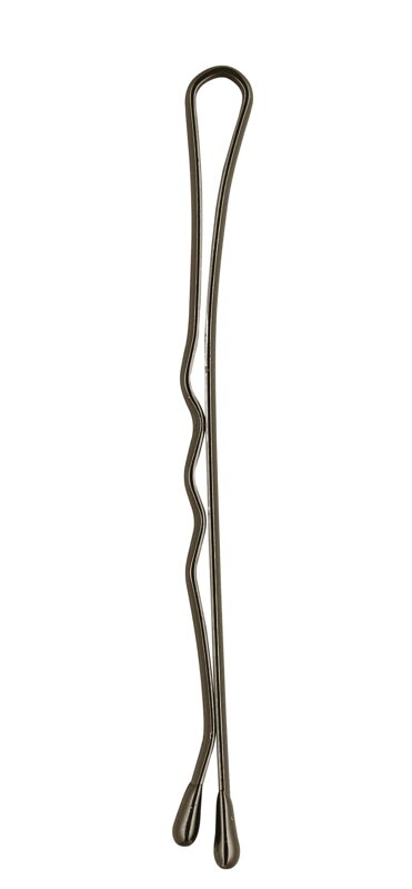 HAIR CARE sponky do vlasov zvlnené čierne 5 cm - 20 ks