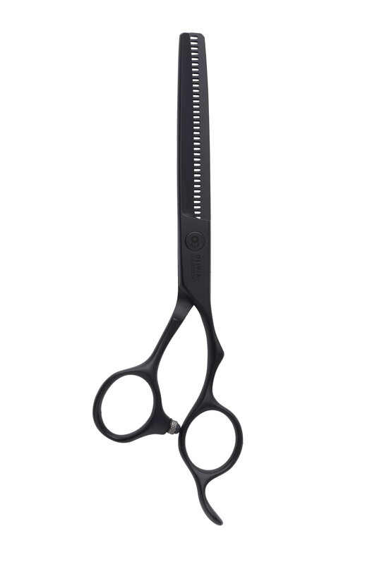 OLIVIA GARDEN Silk Cut Pro Matt Black 6,35" efilačné kadernícke nožnice 35 zubov OLIVIA GARDEN Silk Cut Pro Matt Black 6,35" efilačné kadernícke nožnice 35 zubov